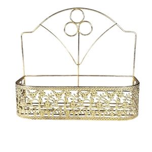 Regency Gold Metal Filigree Wall Shelf Holder